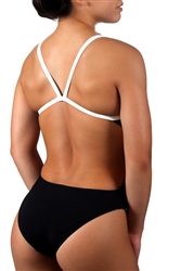 ADORETEX WOMEN'S POLYESTER SOLID THIN STRAP OPEN BACK SWIMSUIT - FP007